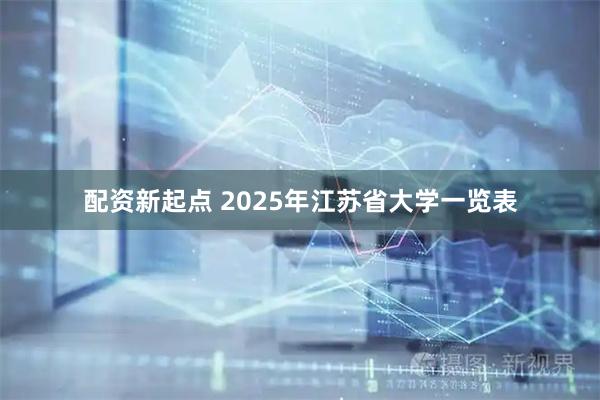 配资新起点 2025年江苏省大学一览表